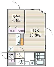 GRANPIA東中野駅前 1LDKの間取図画像