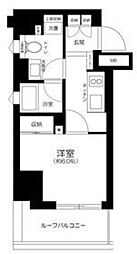 アトラス西早稲田 2階1Kの間取り