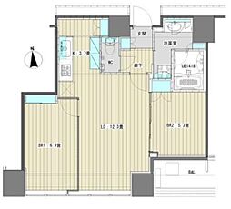 ホワイトタワー浜松町 2LDKの間取図画像