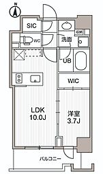 シーズンフラッツ両国サウス 8階1LDKの間取り