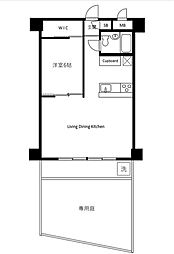 MKマンション 1階1LDKの間取り