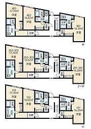 レオーネ千住新橋 2階1Kの間取り