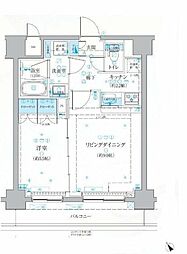 ベルシード梅島ブランシュ 9階1LDKの間取り