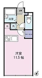 モダンフォルム洗足 1Kの間取図画像