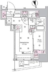 シーフォルム板橋3 4階1DKの間取り