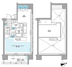 PRIMEURBANシバウラロフト 1LDKの間取図画像