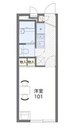 小田急小田原線 相武台前駅 徒歩12分の賃貸アパート 2階1Kの間取り