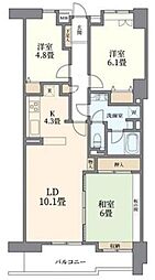 コア・スターレ西大井 3LDKの間取図画像