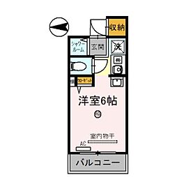 JR東海道・山陽本線 茨木駅 徒歩9分の賃貸マンション 4階ワンルームの間取り