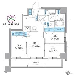 クレヴィアリグゼ西馬込 7階3LDKの間取り