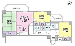 サンライズ品川 3DKの間取図画像