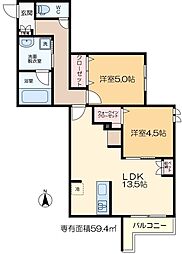 間取図画像 2LDK
