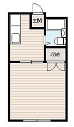 ベルフォーレS 1Kの間取図画像