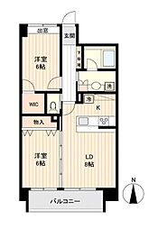 シエナ仙台2 2LDKの間取図画像
