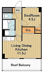 ライオンズマンション淵野辺第2 1LDKの間取図画像