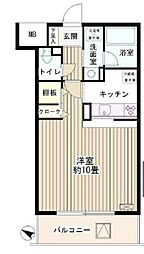 クリア・パル上用賀 3階1Kの間取り