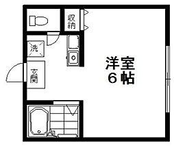 サンファスト北大塚 1階ワンルームの間取り