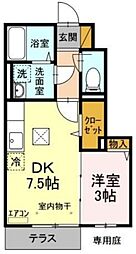 ソーヤエイトクファーム 1階1DKの間取り