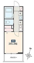 MELDIAかしわ台2 1Kの間取図画像