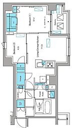 ブラウ大森 606 6階2LDKの間取り