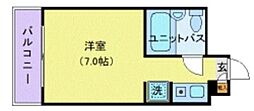 タッシ国立 ワンルームの間取図画像