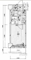 ルーブル野方参番館 1Kの間取図画像