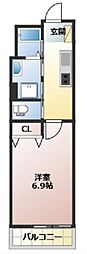 船橋市前原西8丁目アパート 1Kの間取図画像