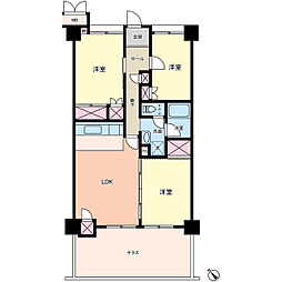 川越駅前脇田ビル川越マイン 3LDKの間取図画像