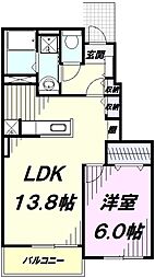プリモ　ファーレ 1階1LDKの間取り