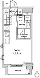 カスタリア菊川 ワンルームの間取図画像