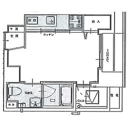 CS1913 5階ワンルームの間取り