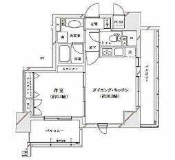 ライジングプレイス浅草弐番館 1LDKの間取図画像