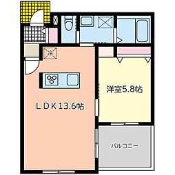 小田急多摩線 はるひ野駅 徒歩3分の賃貸マンション 1階1LDKの間取り