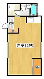 マキハウス ワンルームの間取図画像