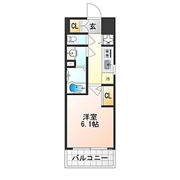 ベラジオレガシー葛野大路八条 1Kの間取図画像