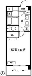 グランシャリオ鵠沼 1Kの間取図画像