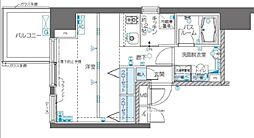 ZOOM目黒 ワンルームの間取図画像