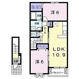 Ｆｕｍｉ 2階2LDKの間取り