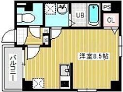 グランメゾン押上 5階ワンルームの間取り