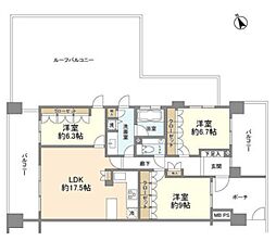 クリオレミントンハウス阿佐ヶ谷 12階3LDKの間取り
