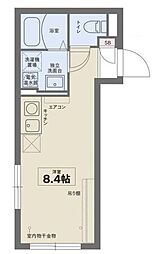COCOFLATITABASHI ワンルームの間取図画像