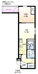 フジパレス高石3番館 1LDKの間取図画像