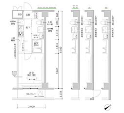 RELUXIA武蔵中原II 1Kの間取図画像