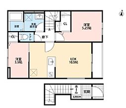 リーブルファイン練馬西大泉II 2LDKの間取図画像