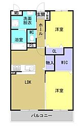 ナインパレス 2LDKの間取図画像