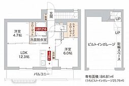 CrestGardenN 2LDKの間取図画像