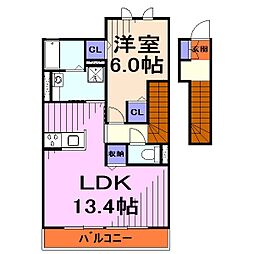 コーワ・ルミエール参番館 1LDKの間取図画像