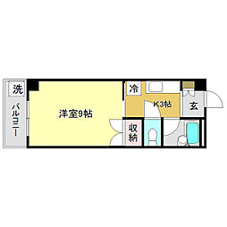 ドミールITO 1Kの間取図画像
