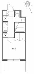 ASYLCOURT東大井 1Kの間取図画像