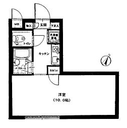 エクセシオーネ赤塚 1Kの間取図画像